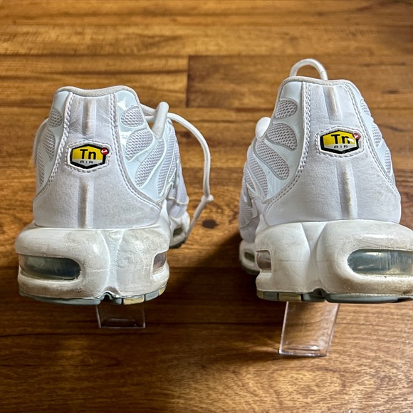Men’s Nike Air Max Plus White Tennis Shoes • Size 12 • Good Condition No Box - Picture 10 of 13